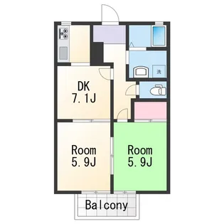 ハイツ萩【2階】の間取り