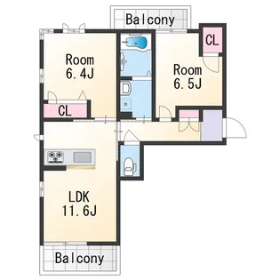 ベレオ園部【3階】の間取り