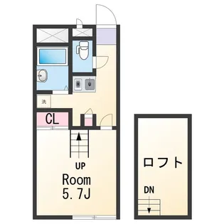 レオパレスフリーゼ【1階】の間取り