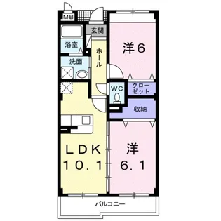 リヴェール栄谷【1階】の間取り