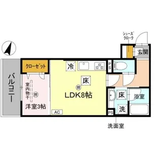 ピオーネ荘【1階】の間取り