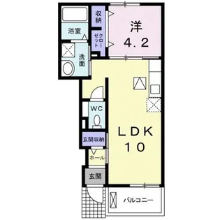 レジデンス・リオB【1階】の間取り