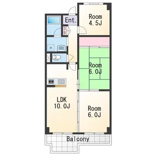 サンシティ広瀬【3階】の間取り