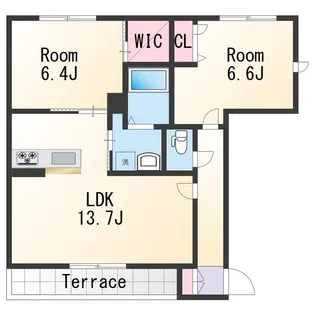 シャーメゾン浜の宮【1階】の間取り