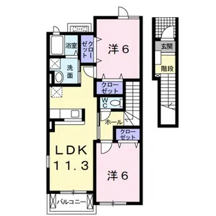 リエーヴル【2階】の間取り