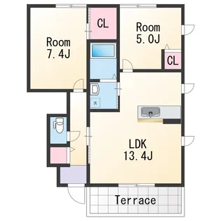 シャーメゾン紀水Ⅱ【1階】の間取り