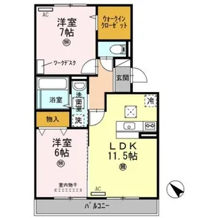 D−Farm加納【1階】の間取り