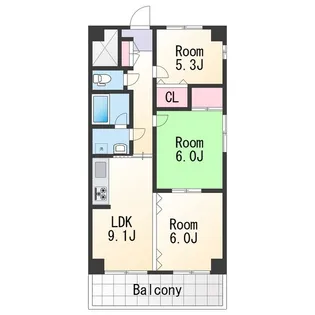 プリムローズ【7階】の間取り