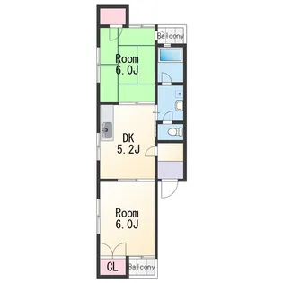 雄ノ湊ハイツ【3階】の間取り