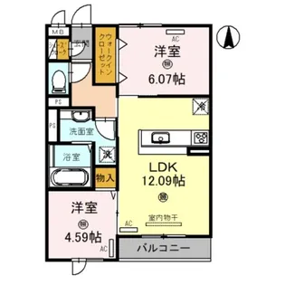 セジュール向陽【1階】の間取り