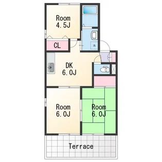 プリシェールK【2階】の間取り