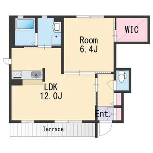 フローラ西浜【1階】の間取り