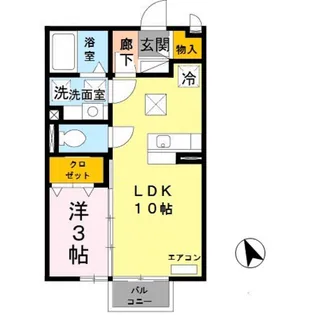 エスポワール金龍寺【1階】の間取り