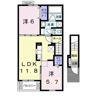 パルティールα【2階】の間取り