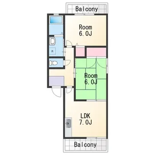 ネクサス小雑賀Ⅱ【2階】の間取り