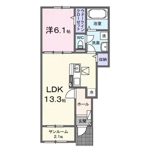 仮)西庄アパート【1階】の間取り