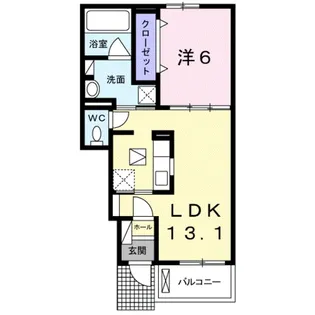 Belle Crest Ⅱ【1階】の間取り