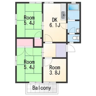 ディアスくすみⅢ【2階】の間取り