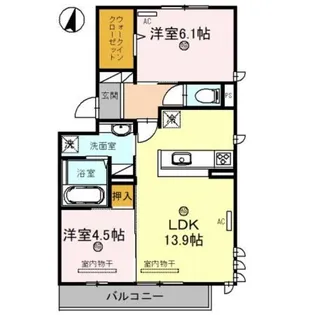 Meliflua西浜【3階】の間取り