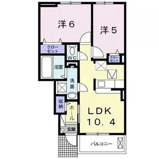サン ベル Ⅰ【1階】の間取り