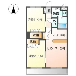 グレイスコート N’s【1階】の間取り
