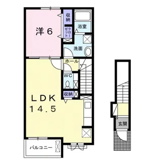 ミレ グランデ Ⅱ【2階】の間取り