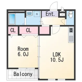 フジパレス市駅東Ⅱ番館【3階】の間取り