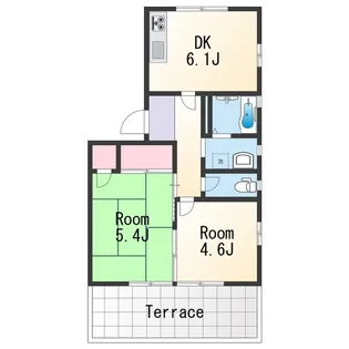 フレグランス築港【1階】の間取り