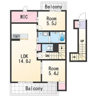 和歌浦ガーデンテラス【2階】の間取り