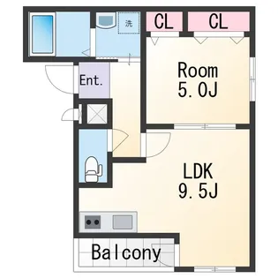 フジパレス中之島イースト【1階】の間取り
