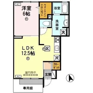 ミル・クレール【1階】の間取り