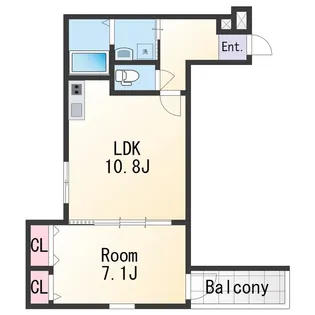 フジパレス田中町Ⅲ番館【2階】の間取り