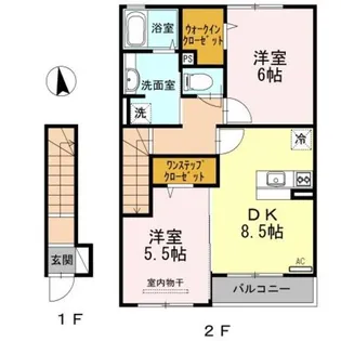 ミル・クレール【2階】の間取り