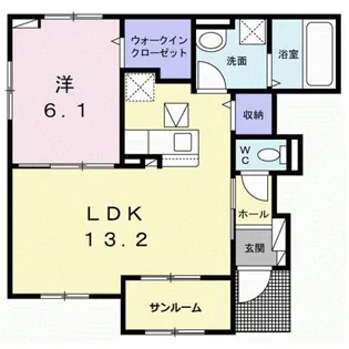 仮)毛見アパート【1階】の間取り