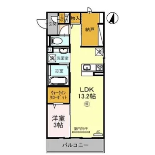 ラ・グリシーヌ【1階】の間取り