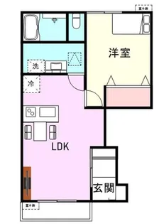 カーザ ドルチェ【1階】の間取り