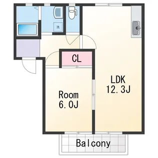 ラ.サルデーヌ【2階】の間取り