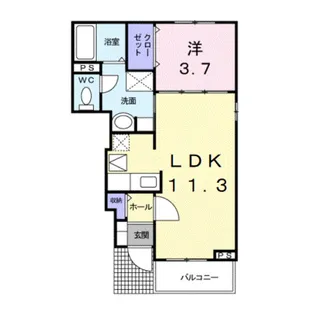 ハーベストホーム壱番館 Ⅰ【1階】の間取り