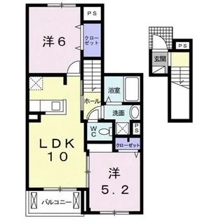 リヴェール聖【2階】の間取り