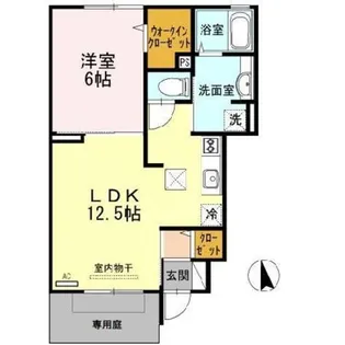 ミル・クレール【1階】の間取り