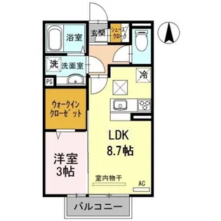 ブリオーソ今福【1階】の間取り