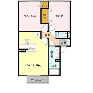 グランディール【1階】の間取り