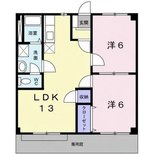 MハイツⅠ【1階】の間取り