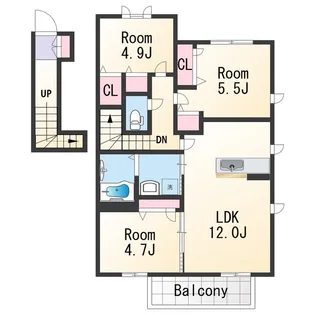ボナール千且【2階】の間取り