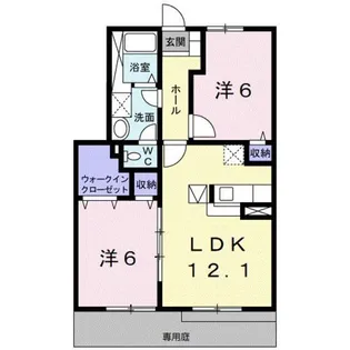 プロメナーデ名草【1階】の間取り