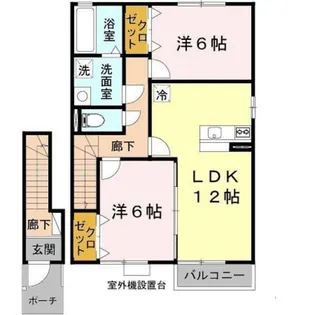 メゾン モンテリベールⅤ B棟【2階】の間取り