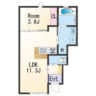 LeaNaru加納【1階】の間取り