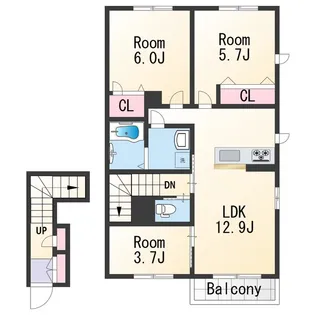 シャーメゾン園部【2階】の間取り