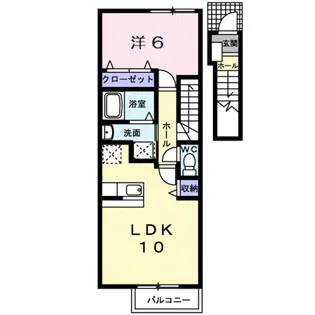 ルーナ ルーチェ Ⅱ【2階】の間取り
