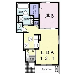 パルティールβ【1階】の間取り